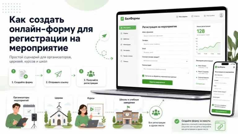 Как создать онлайн-форму для регистрации на мероприятие
